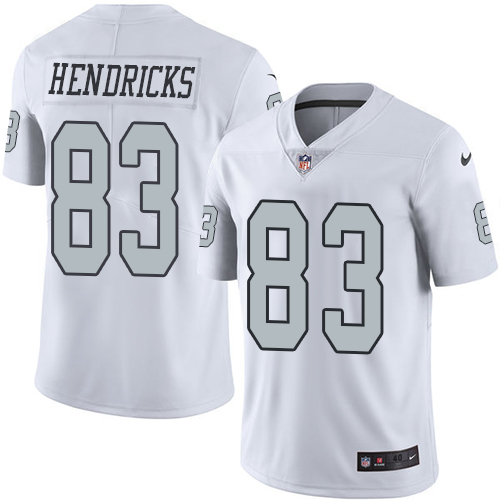 Men's Elite Ted Hendricks Nike Jersey White - #83 Rush NFL Oakland Raiders